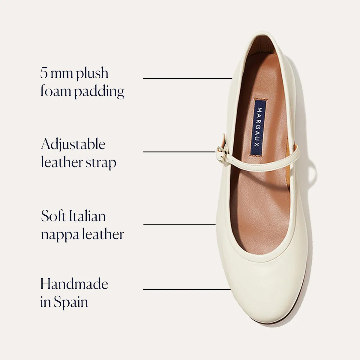 The Demi Jane - Ecru Nappa sold by Margaux product image thumbnail 3