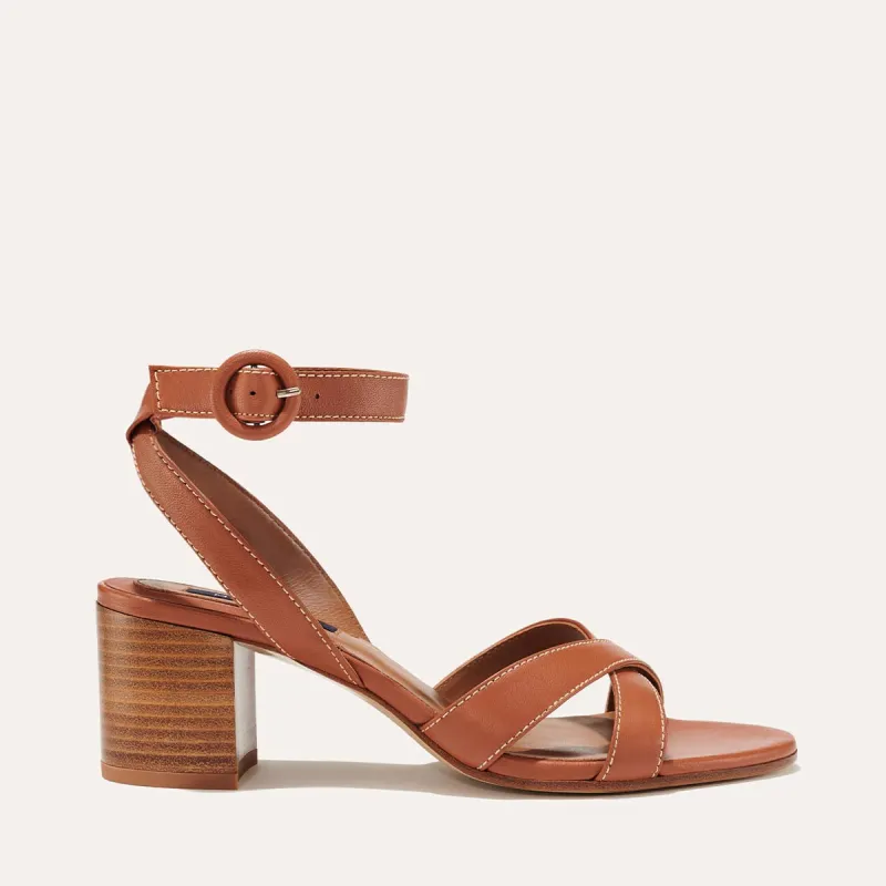 The City Sandal - Saddle Nappa sold by Margaux