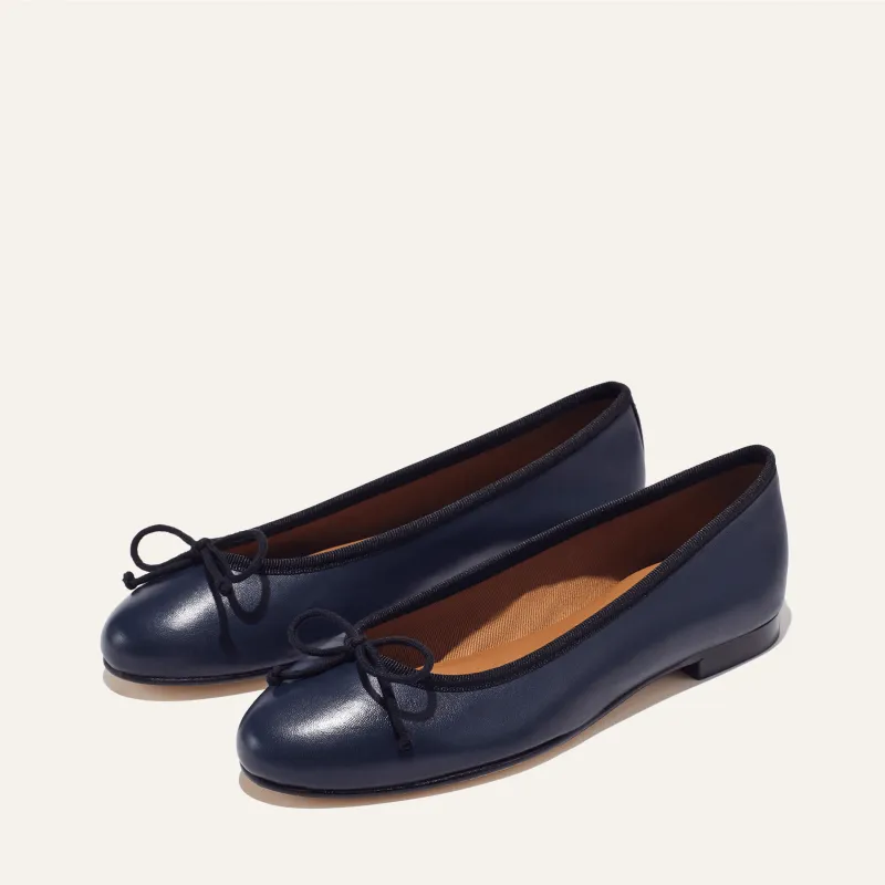 The Demi - Black and Navy Nappa made by Margaux