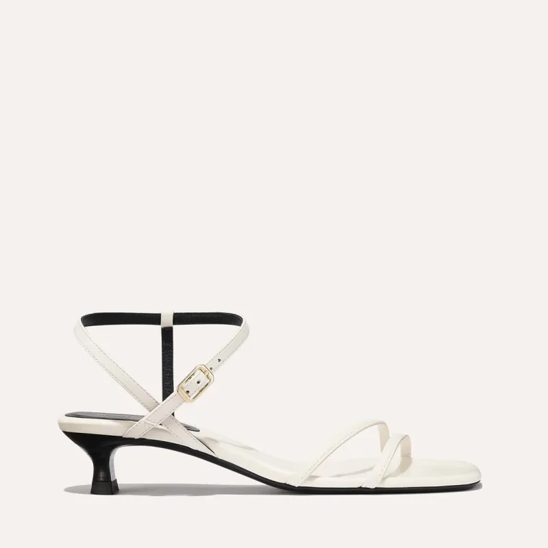 The Dylan Sandal - Ivory Nappa sold by Margaux