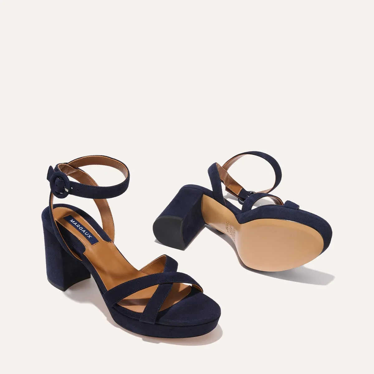 The Platform Sandal - Midnight Suede sold by Margaux product image thumbnail 5