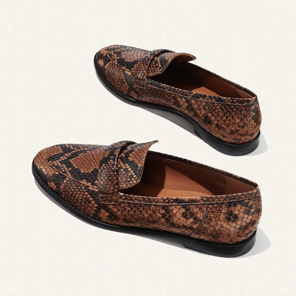 The Andie Loafer - Espresso Python Embossed sold by Margaux product image thumbnail 5