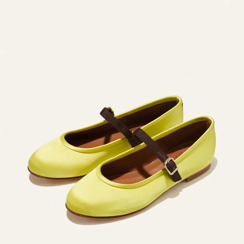 The Demi Jane - Citron Satin sold by Margaux