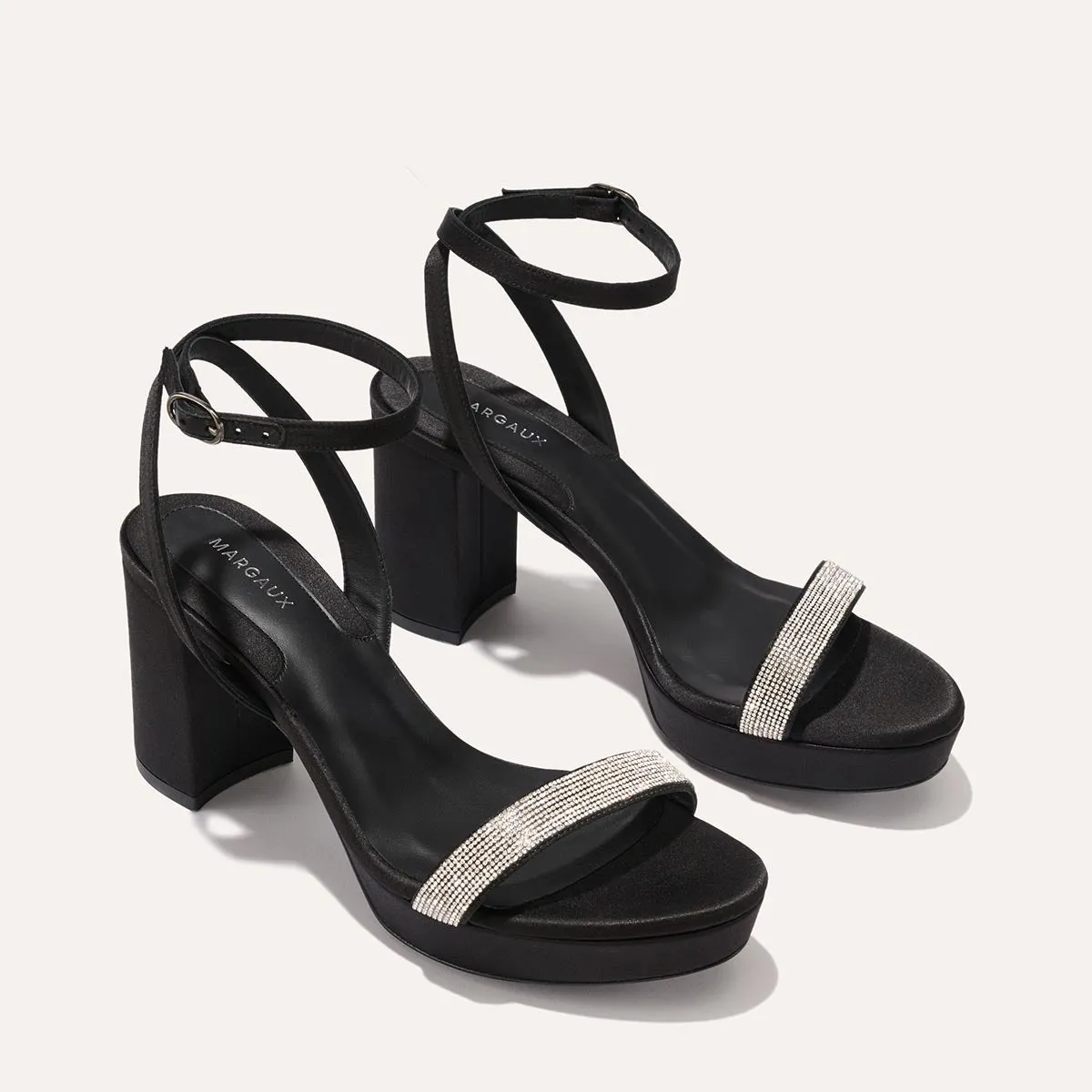 The Stella Platform - Black Satin with Crystals sold by Margaux product image thumbnail 3