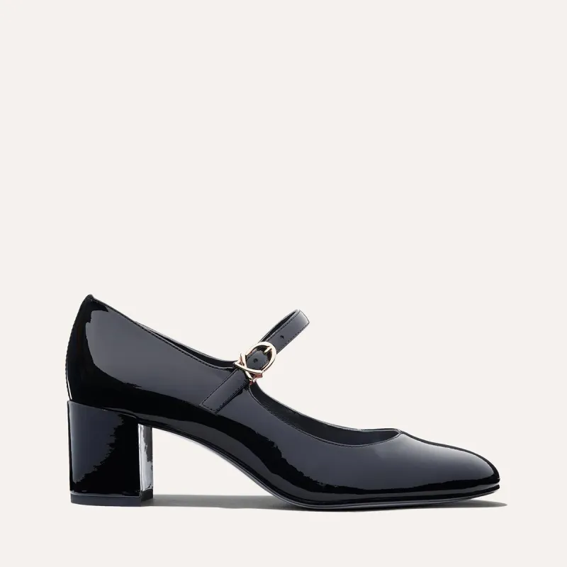 The Jane Heel - Black Patent sold by Margaux