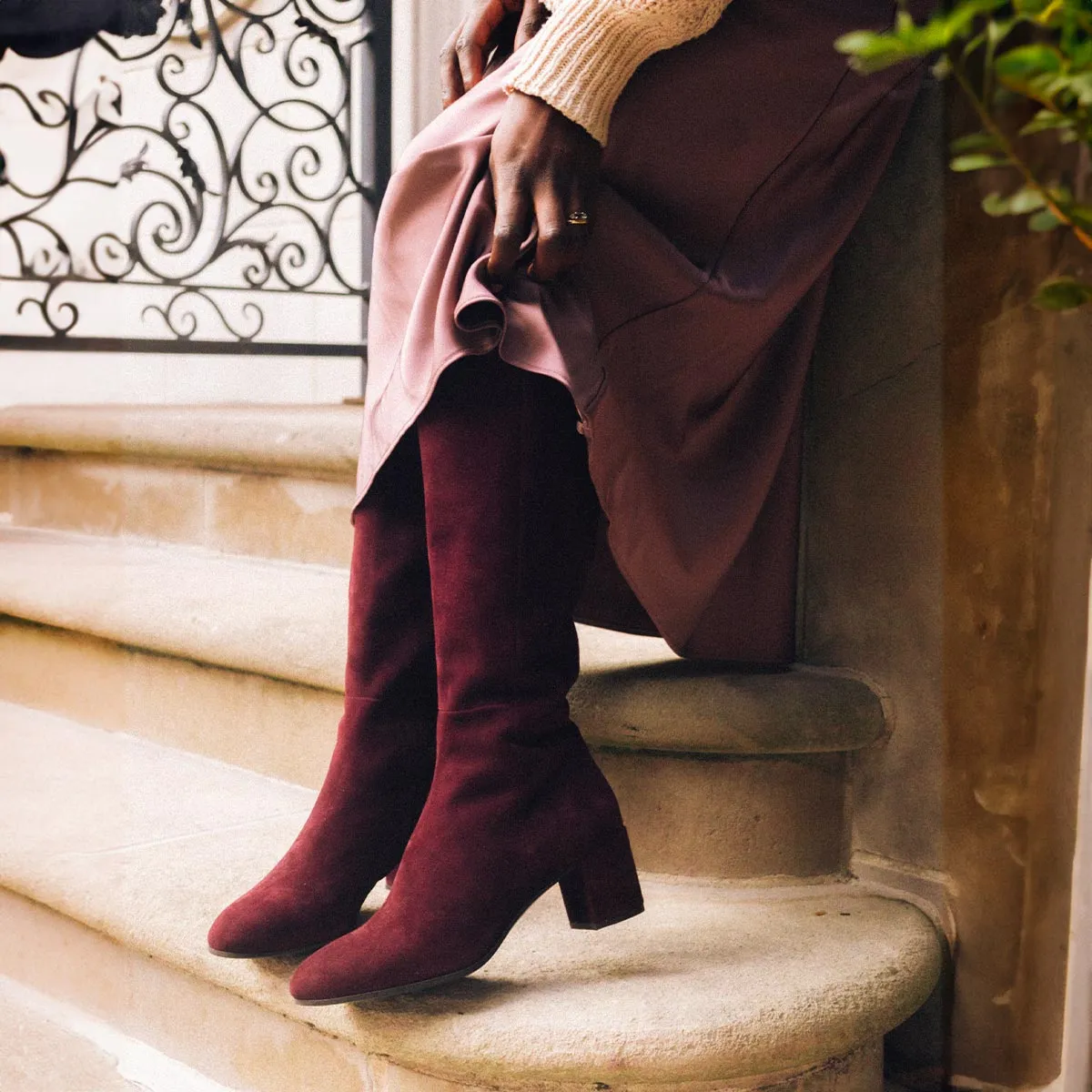 The Edie Boot - Burgundy Suede sold by Margaux product image thumbnail 2
