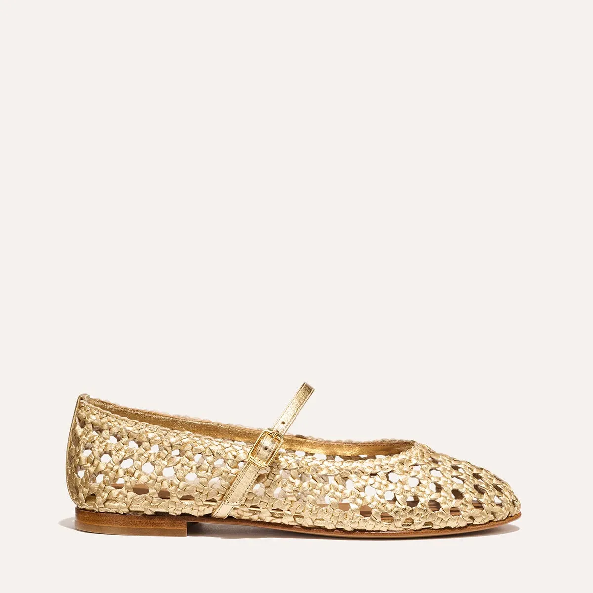 The Demi Jane - Gold Woven Leather sold by Margaux product image thumbnail 3