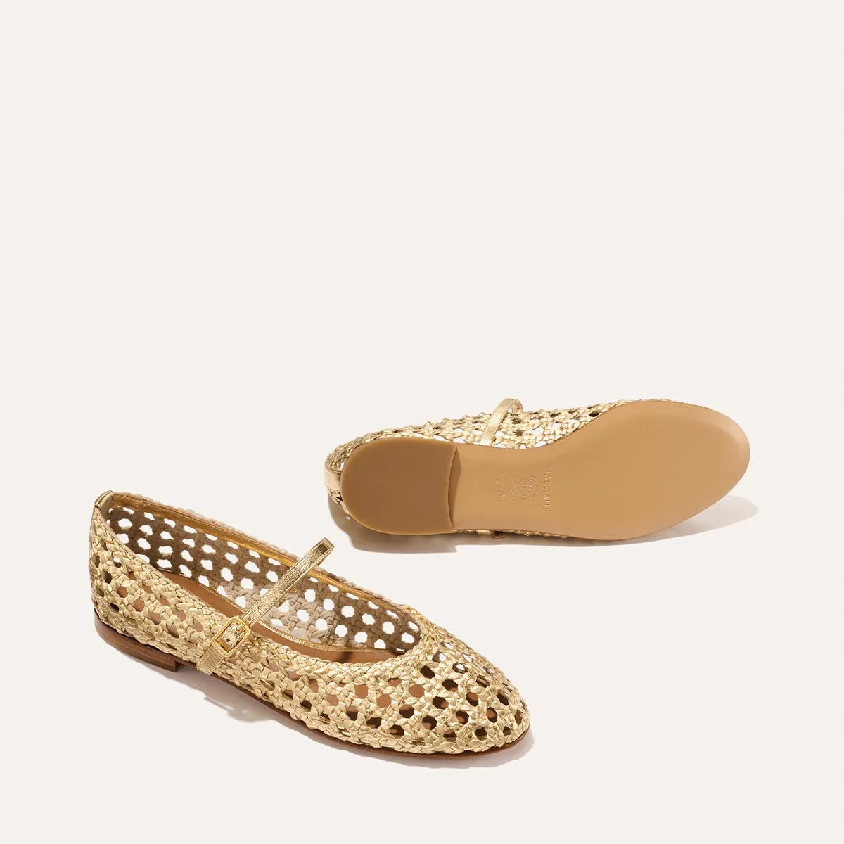 The Demi Jane - Gold Woven Leather sold by Margaux product image thumbnail 5