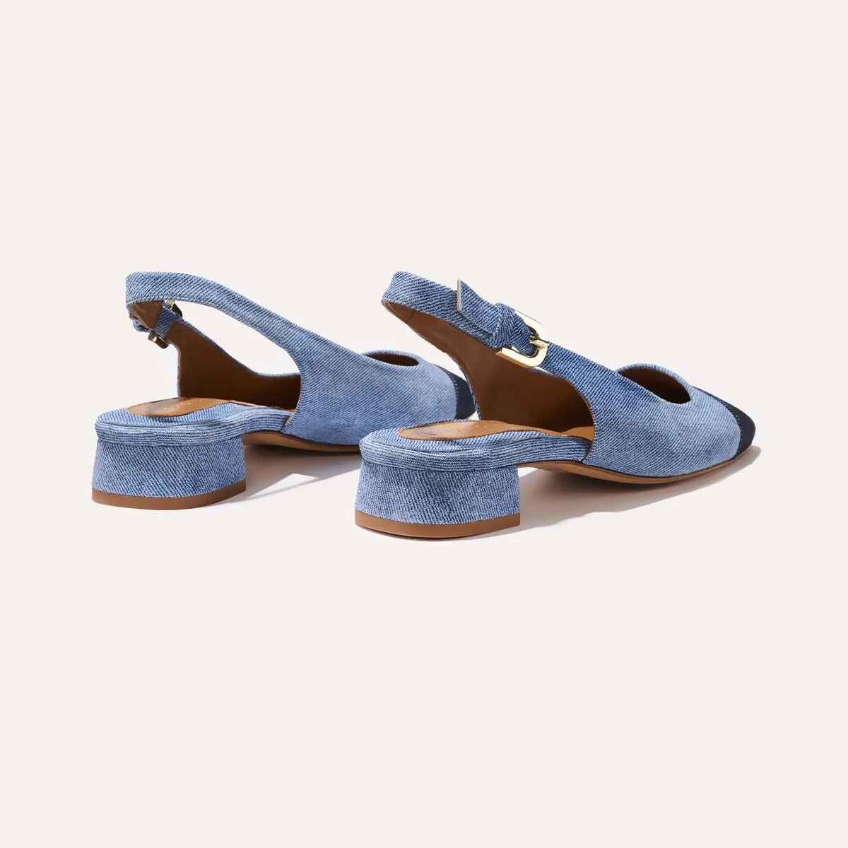 The Darcy Slingback - Two-Tone Denim Suede sold by Margaux product image thumbnail 3