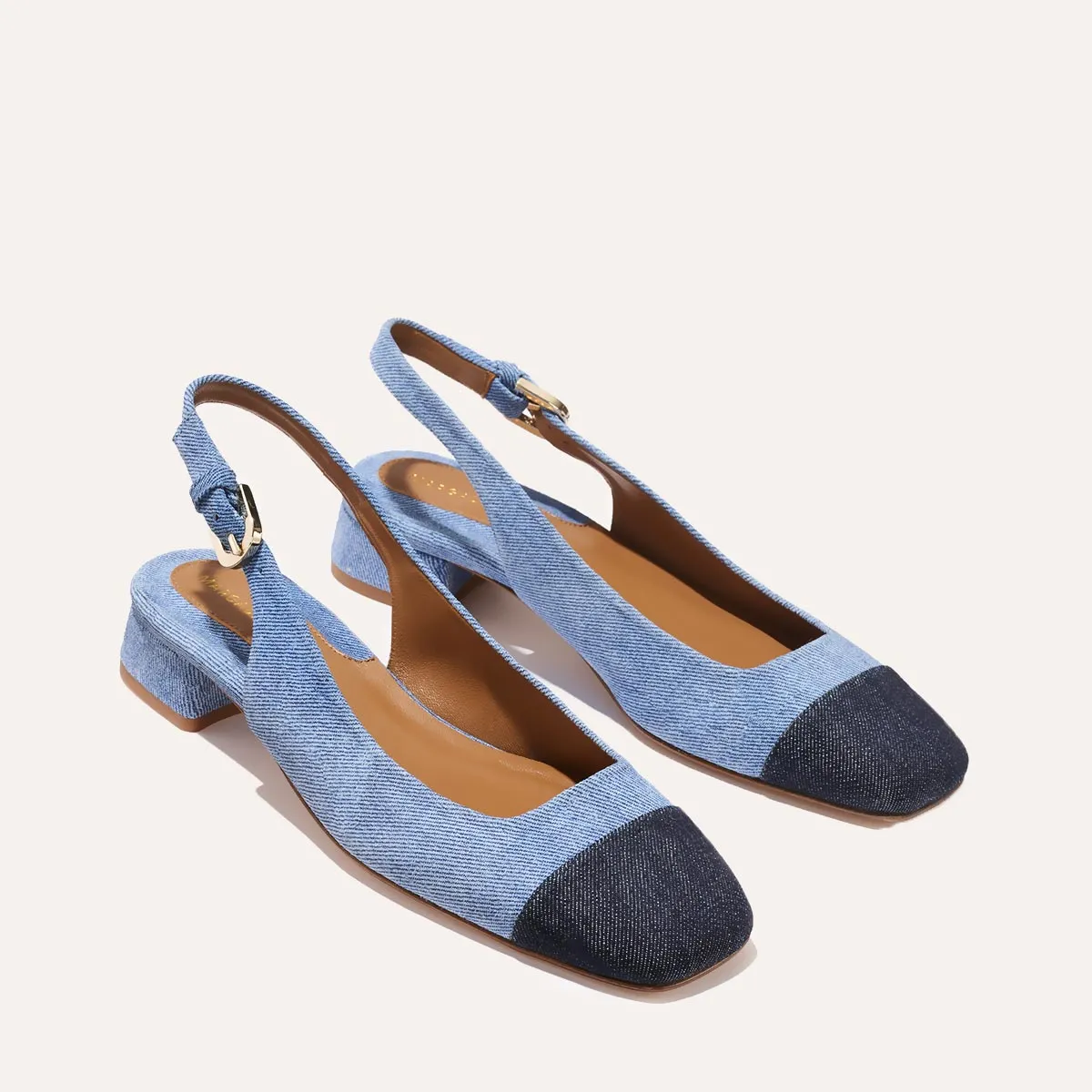The Darcy Slingback - Two-Tone Denim Suede sold by Margaux product image thumbnail 2