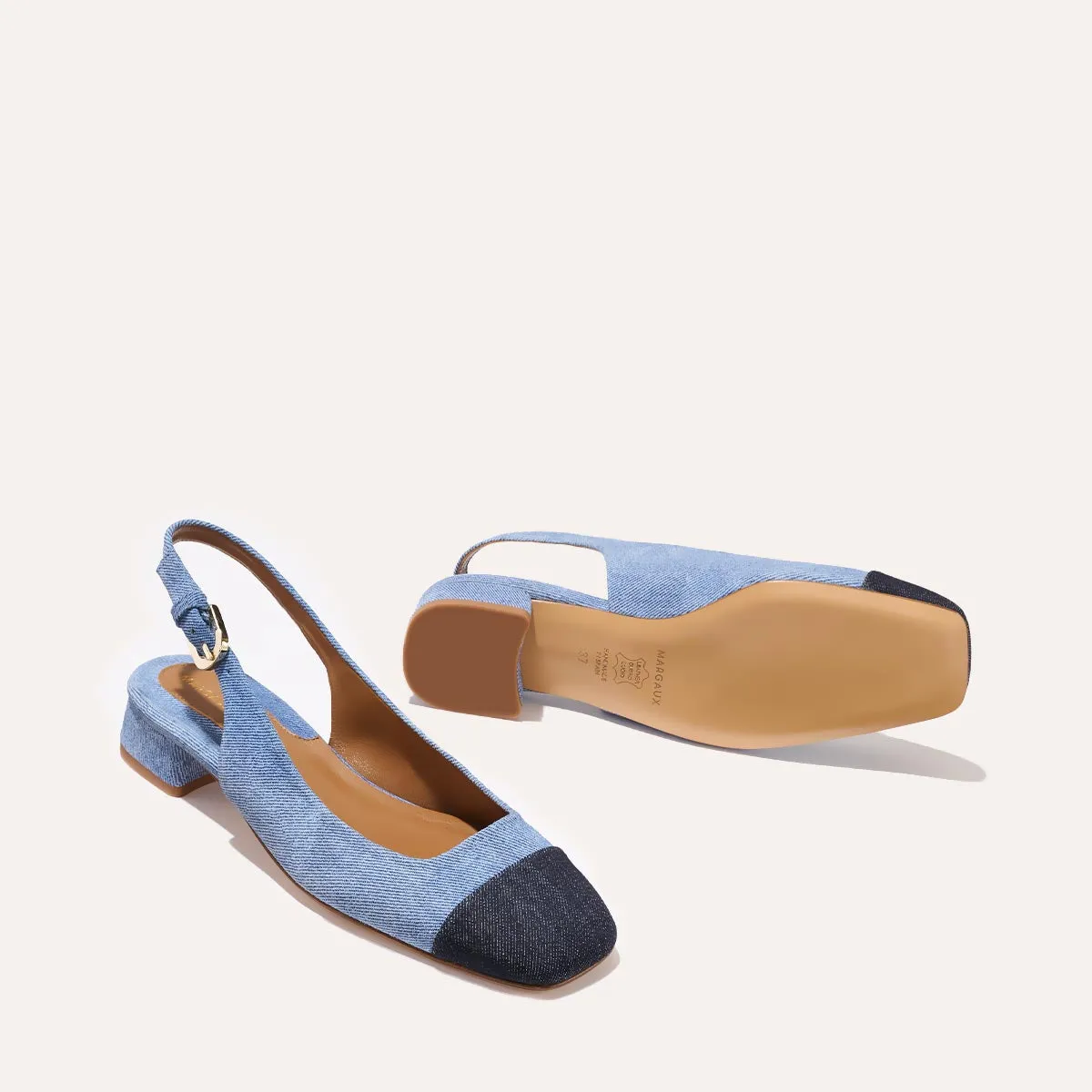 The Darcy Slingback - Two-Tone Denim Suede sold by Margaux product image thumbnail 5
