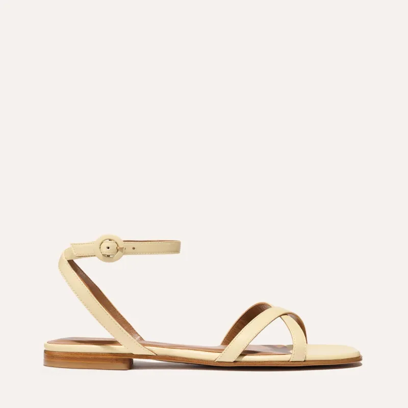 The Flat Sandal - Butter Nappa sold by Margaux