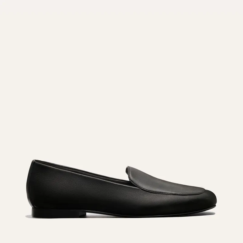 The James Loafer - Black Nappa sold by Margaux