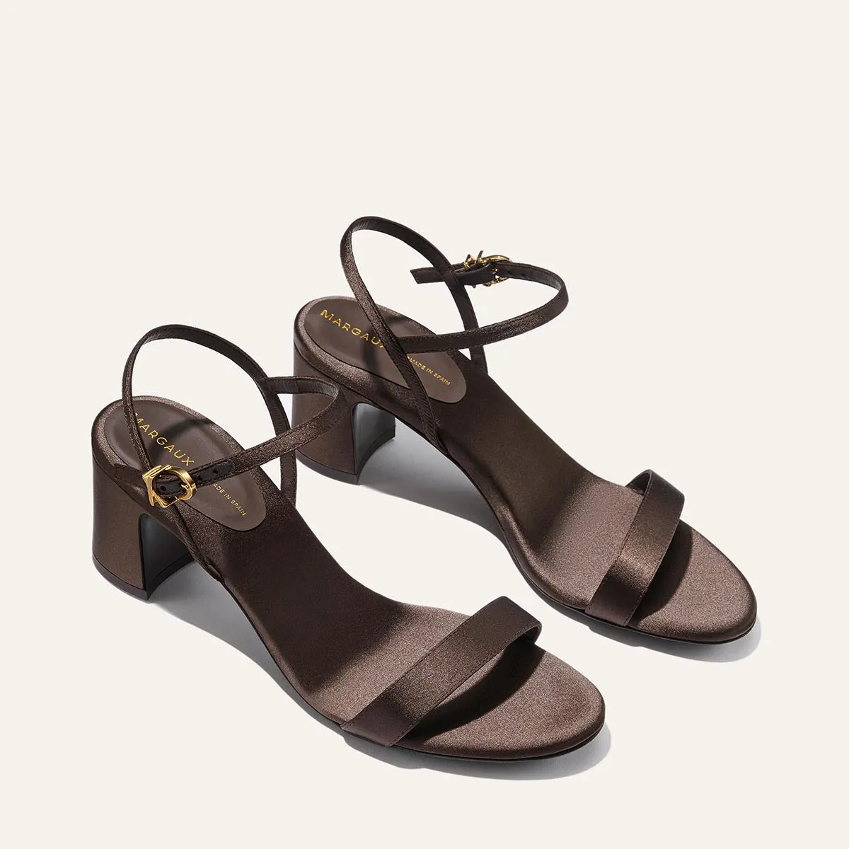 The Cleo Sandal - Espresso Satin sold by Margaux product image thumbnail 2