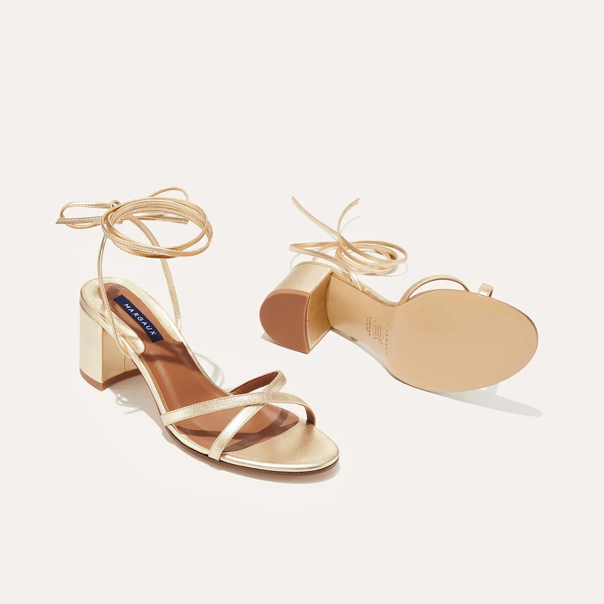 The Soho Sandal - Champagne Nappa sold by Margaux product image thumbnail 4