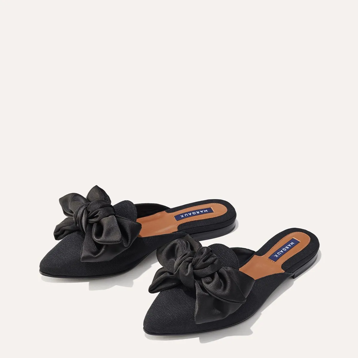The Mule - Black Grosgrain sold by Margaux