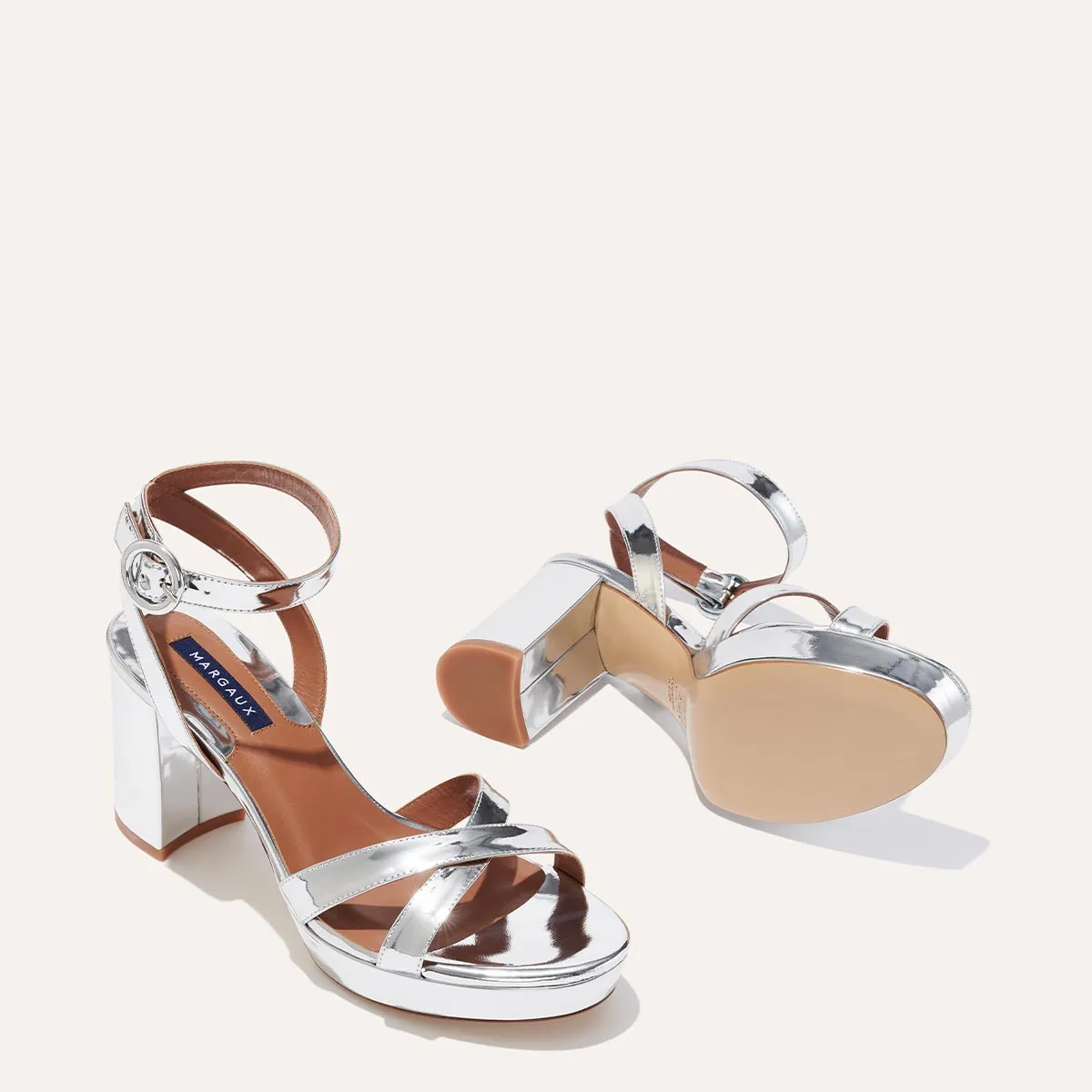 The Platform Sandal - Silver Mirror sold by Margaux product image thumbnail 5