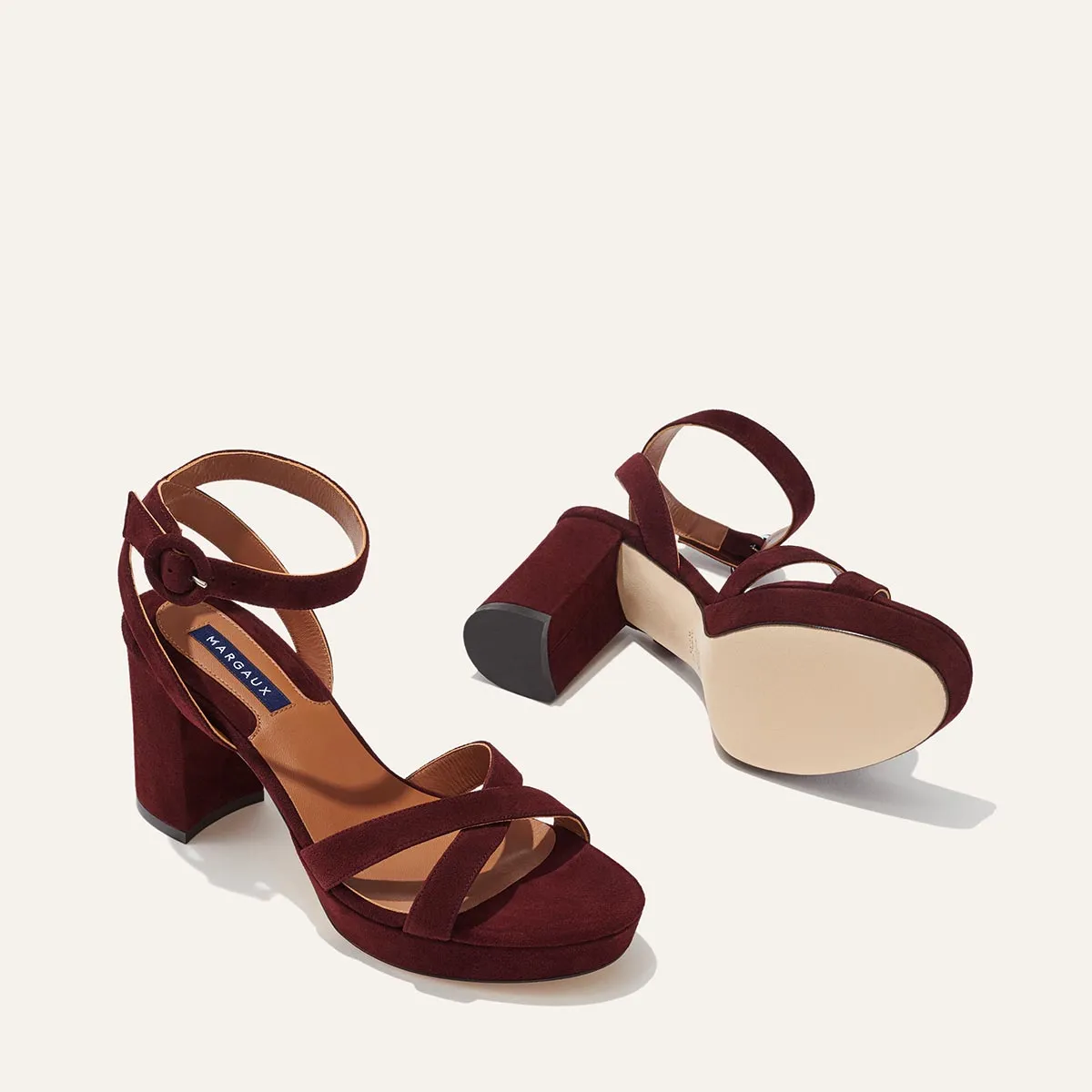 The Platform Sandal - Bordeaux Suede sold by Margaux product image thumbnail 5