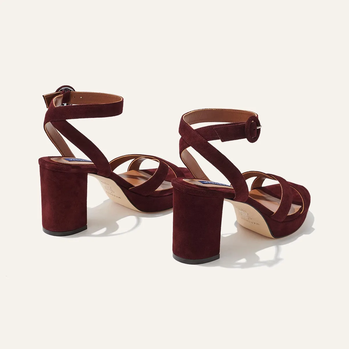 The Platform Sandal - Bordeaux Suede sold by Margaux product image thumbnail 4