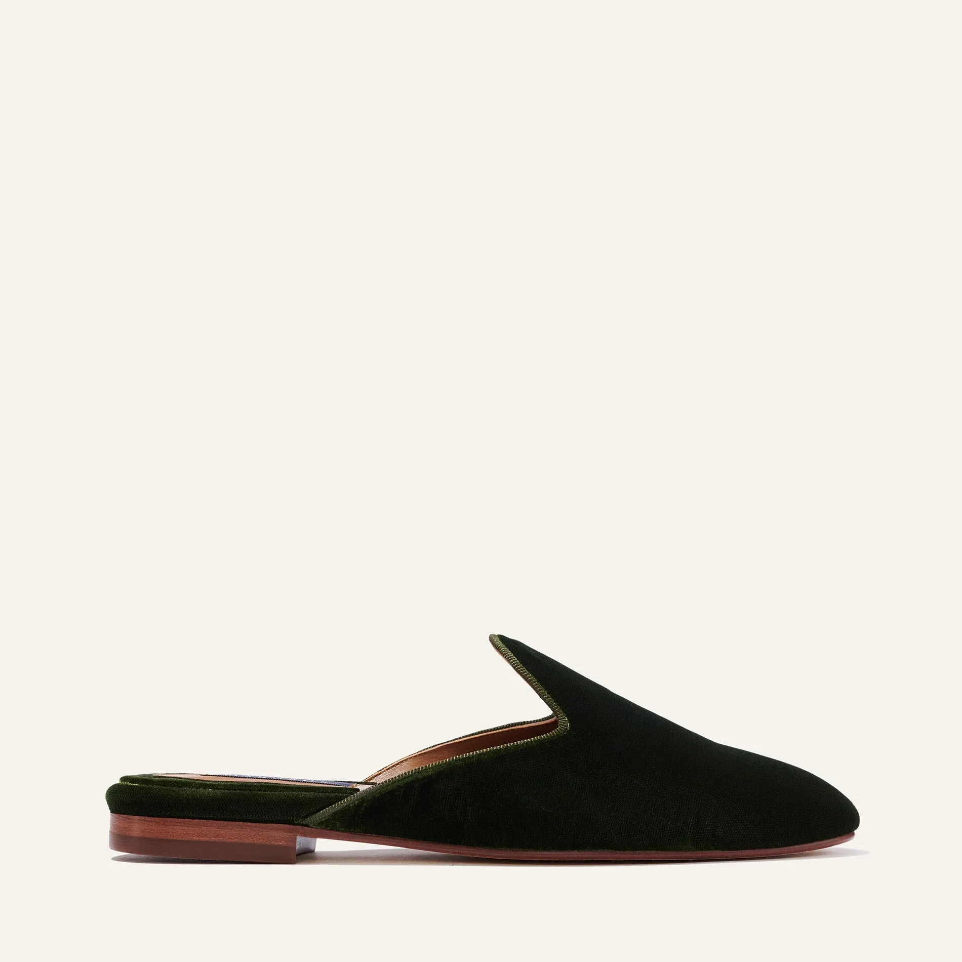 The Loafer Mule - Olive Velvet sold by Margaux product image thumbnail 3