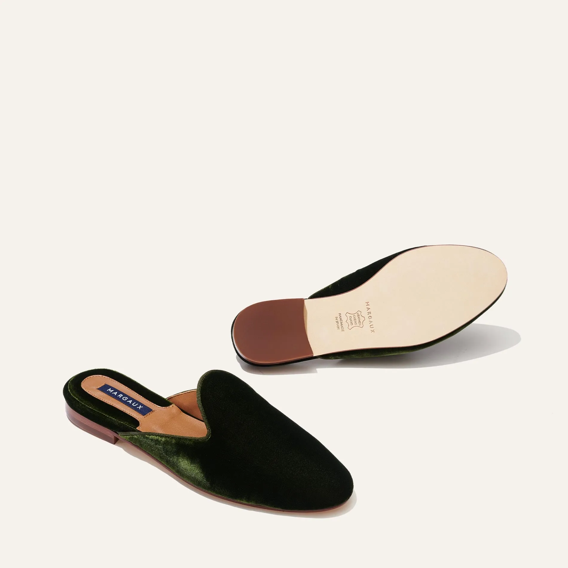 The Loafer Mule - Olive Velvet sold by Margaux product image thumbnail 5