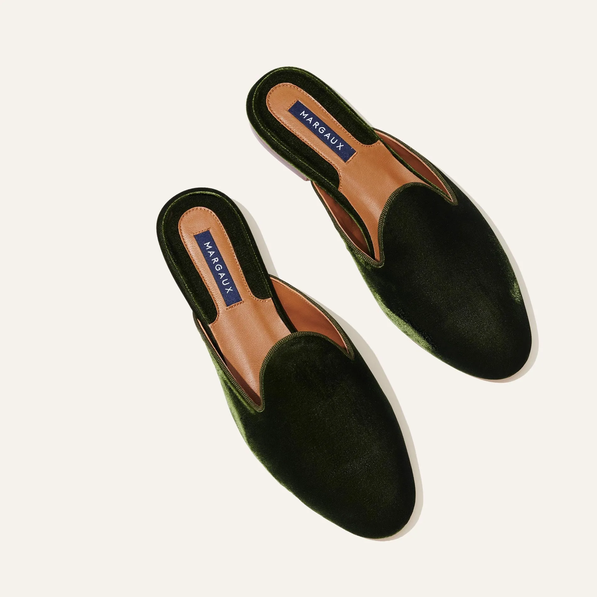 The Loafer Mule - Olive Velvet sold by Margaux product image thumbnail 2