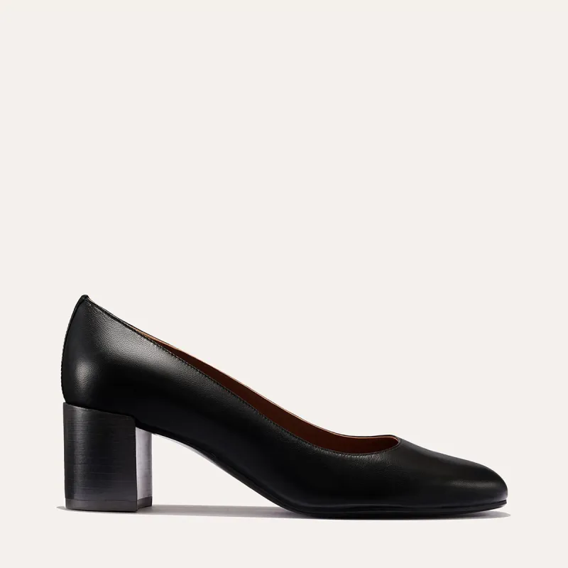 The Heel - Black Nappa sold by Margaux