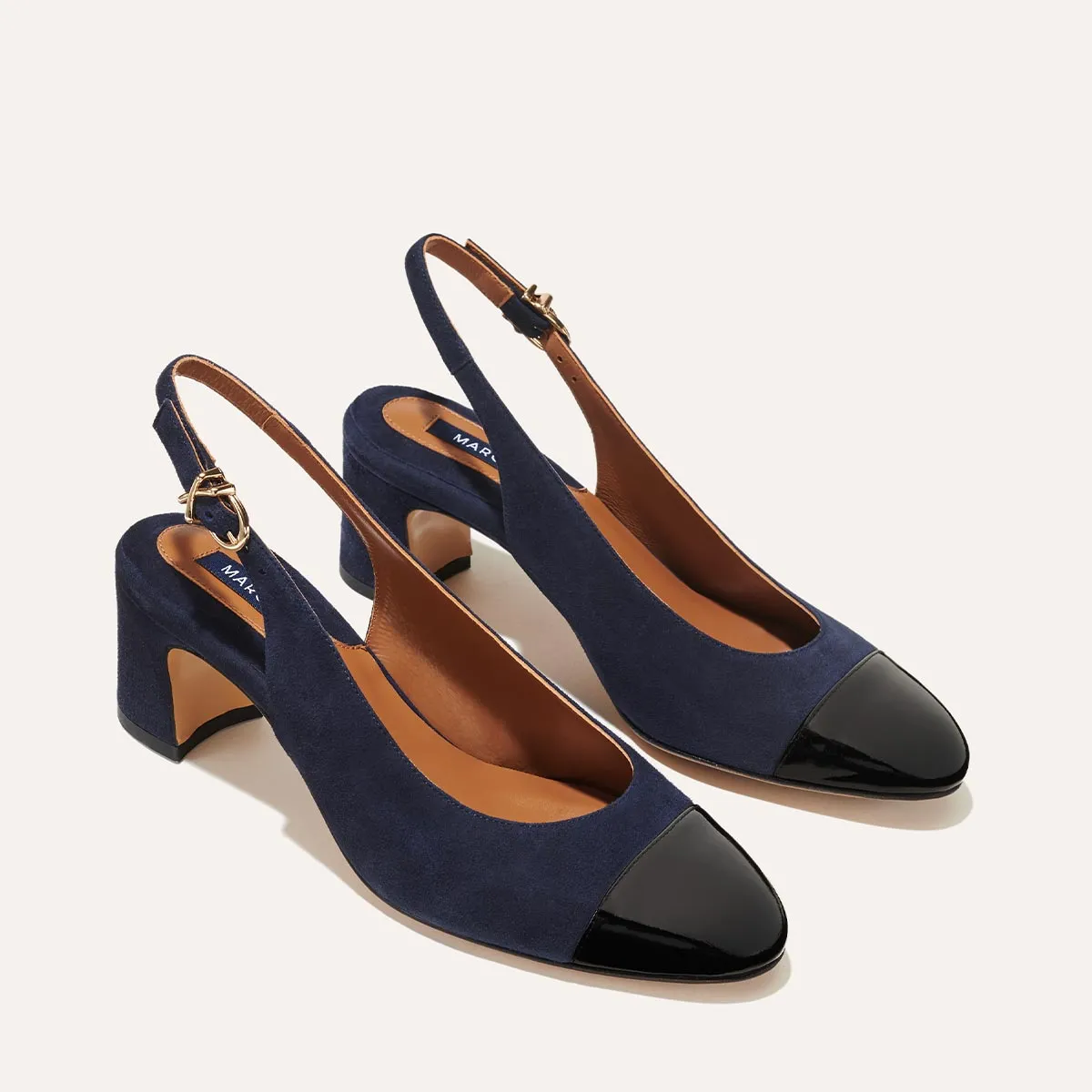 The Cluny Slingback - Navy Suede and Black Patent sold by Margaux product image thumbnail 2