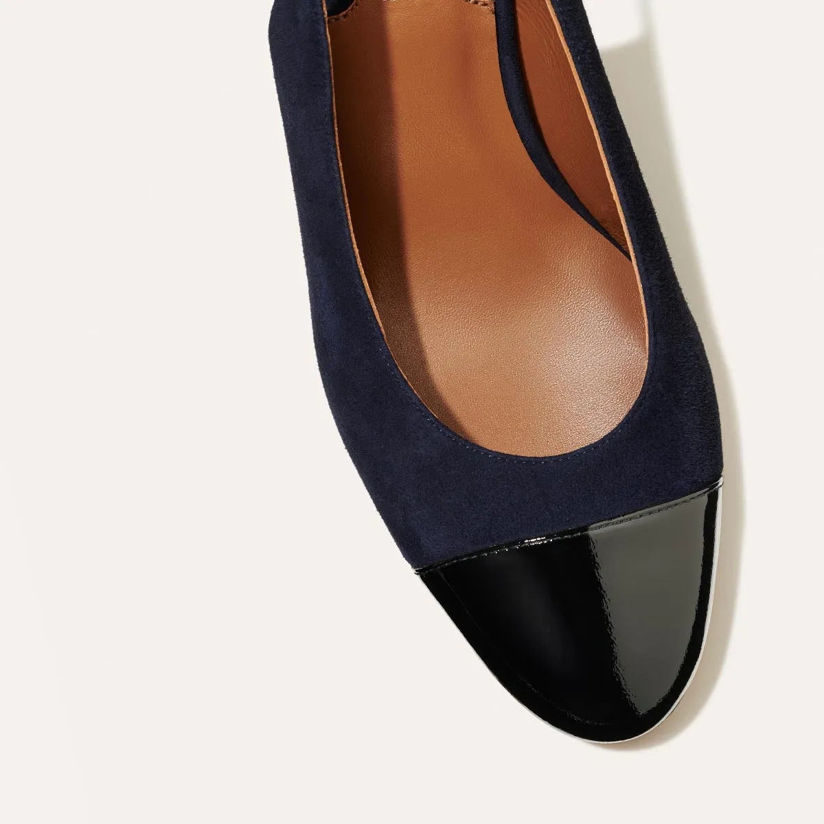 The Cluny Slingback - Navy Suede and Black Patent sold by Margaux product image thumbnail 5