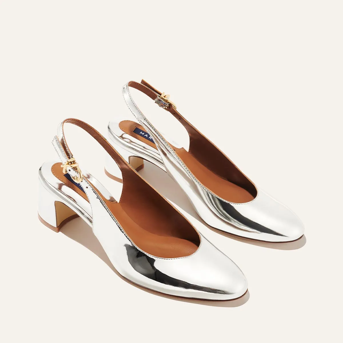 The Cluny Slingback - Silver Mirror sold by Margaux product image thumbnail 3