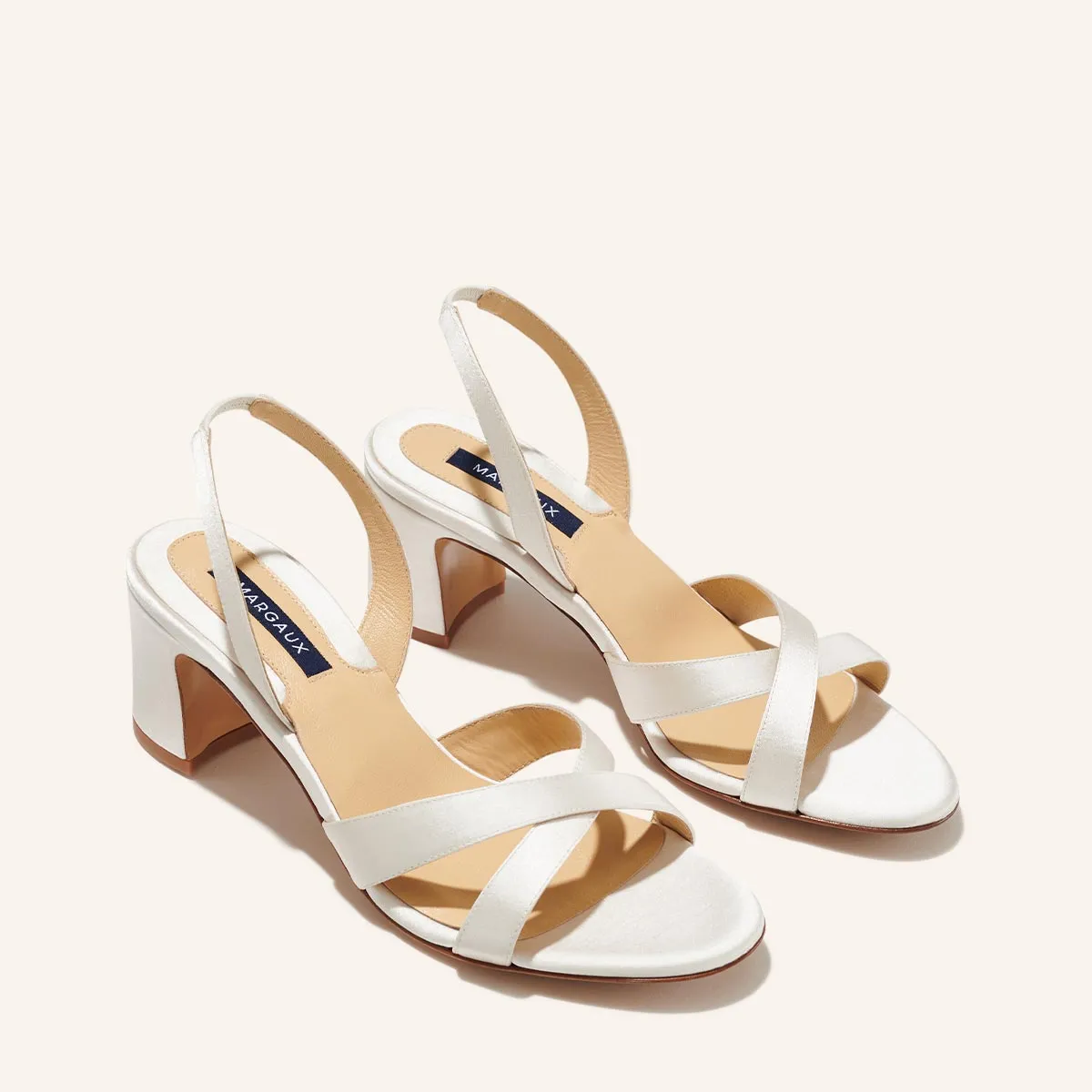 The Clotilde Sandal - Ivory Satin sold by Margaux product image thumbnail 3