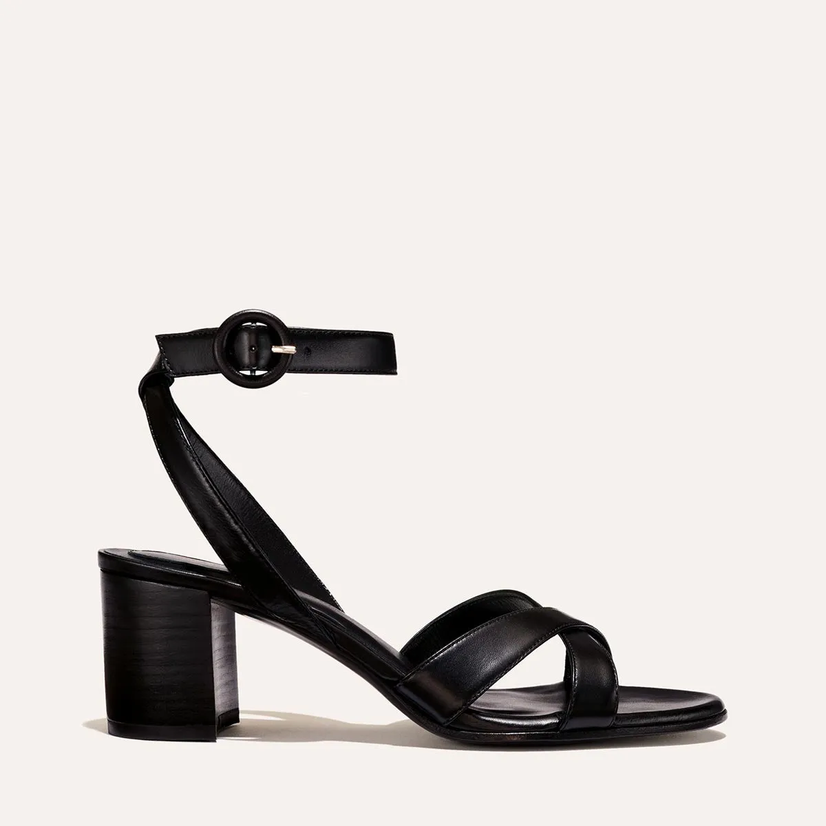 The City Sandal - Black Nappa sold by Margaux