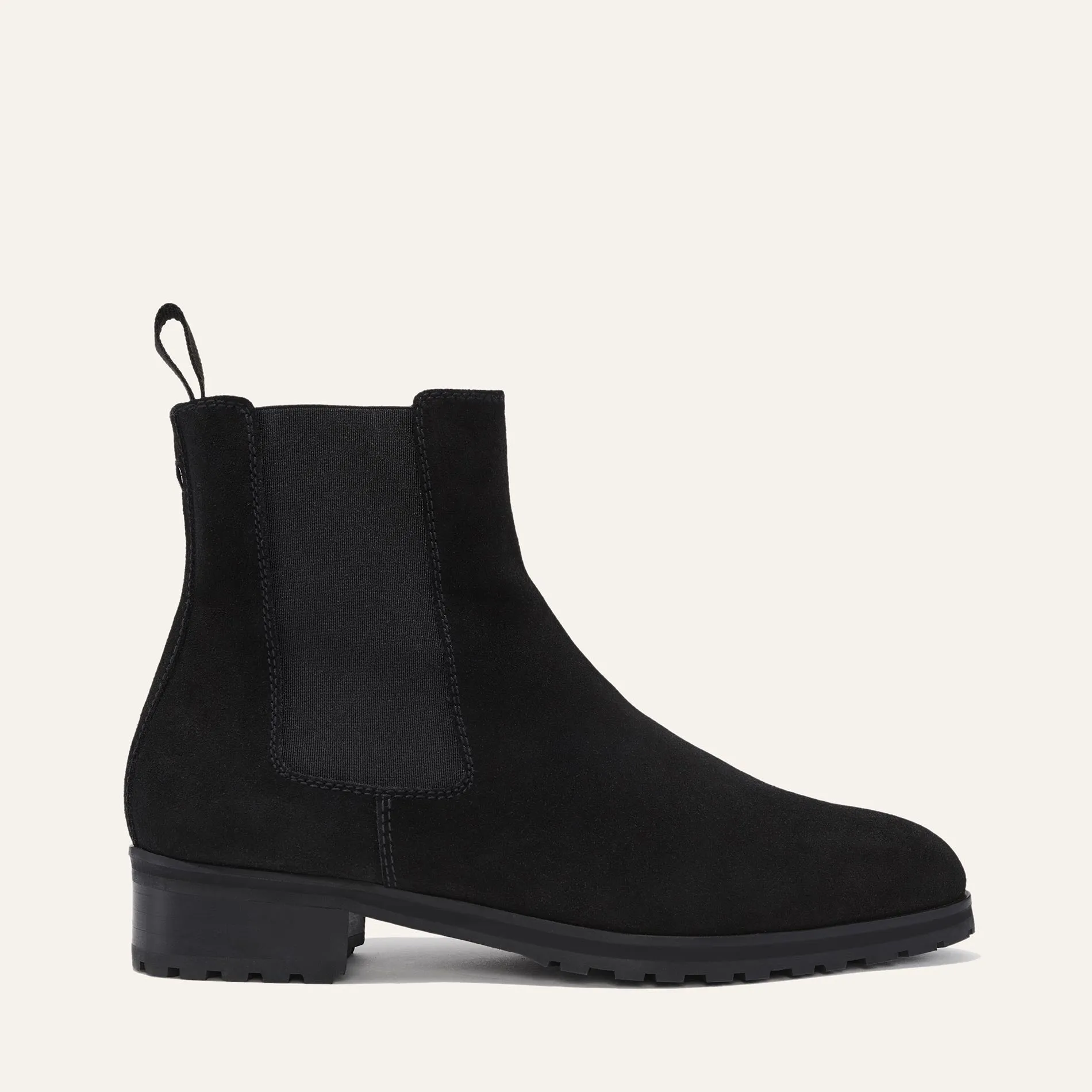 The Chelsea Boot - Black Suede sold by Margaux