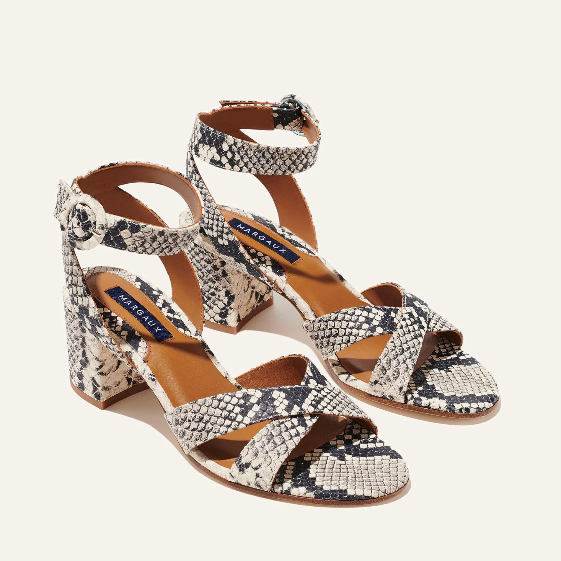 The City Sandal - Natural Python Embossed sold by Margaux product image thumbnail 3
