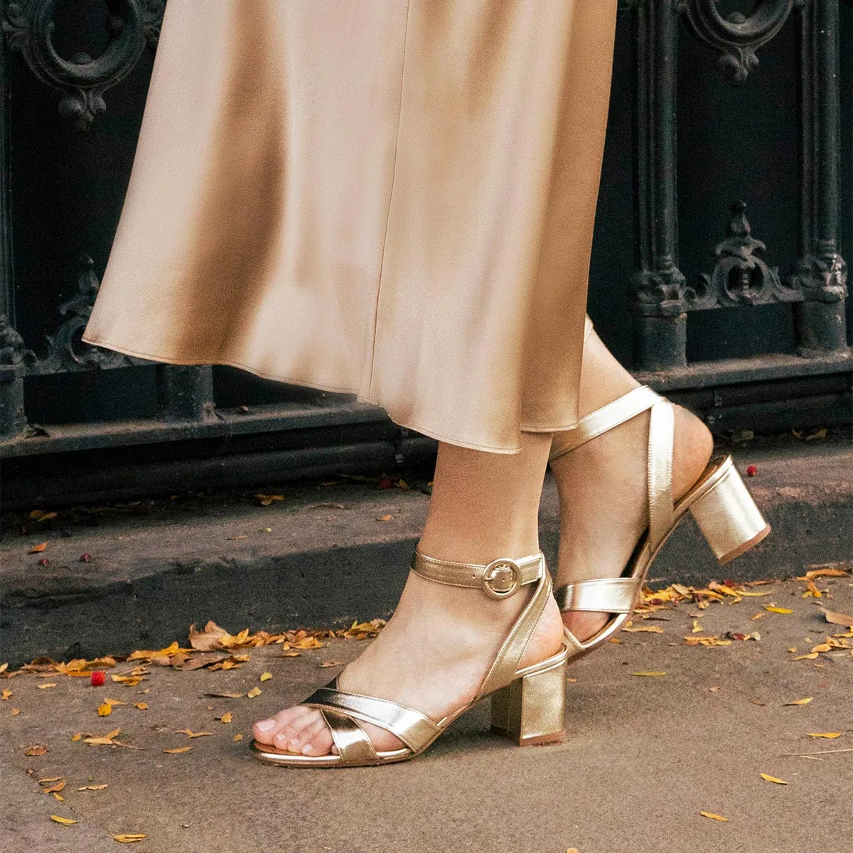 The City Sandal - Champagne Nappa sold by Margaux product image thumbnail 5