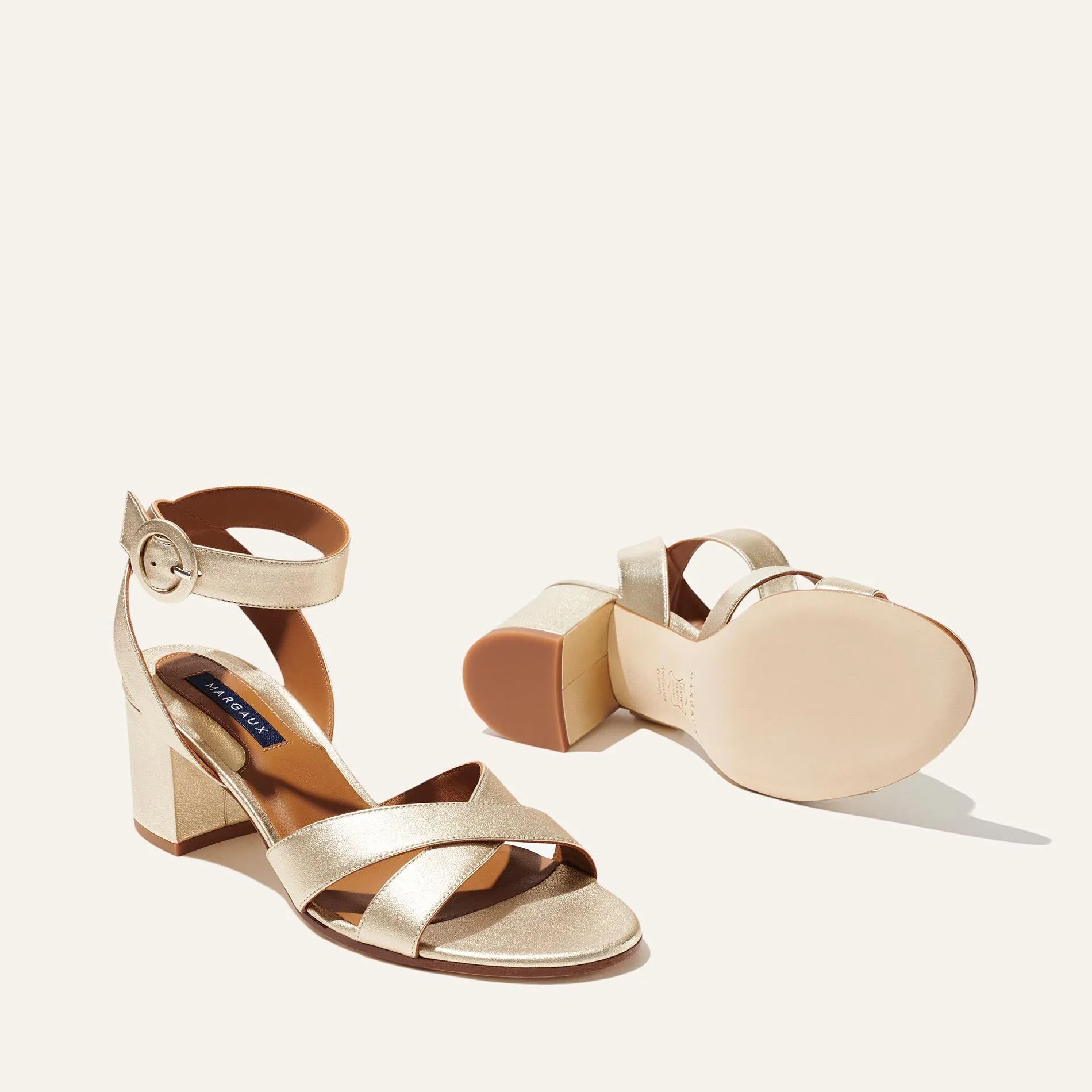 The City Sandal - Champagne Nappa sold by Margaux product image thumbnail 4