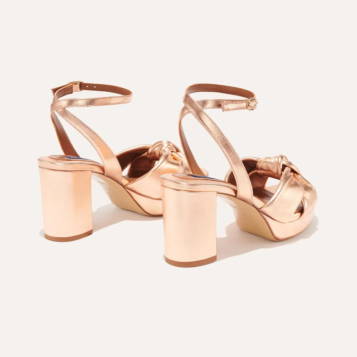 The Carmine Platform - Blush Metallic Nappa sold by Margaux product image thumbnail 4