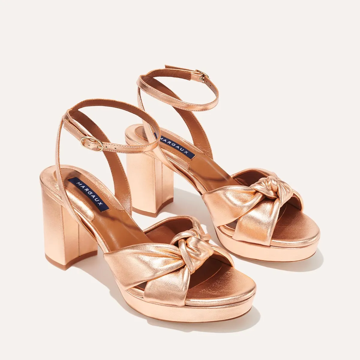 The Carmine Platform - Blush Metallic Nappa sold by Margaux product image thumbnail 3