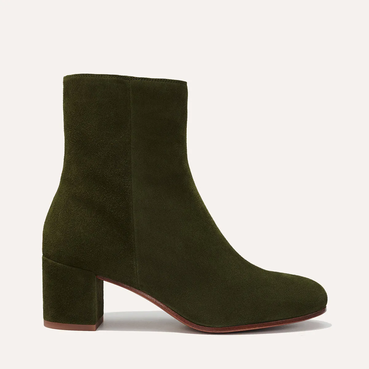 The Boot - Olive Suede sold by Margaux
