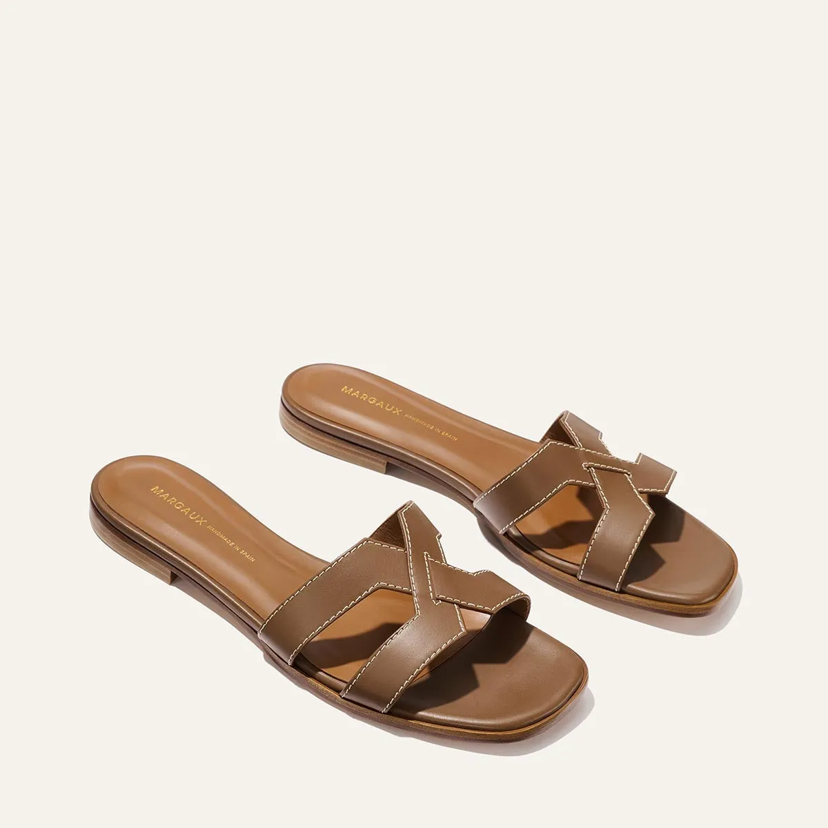 The MX Sandal - Mocha Calf sold by Margaux