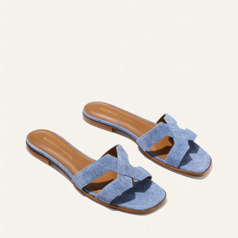 The MX Sandal - Denim Suede made by Margaux