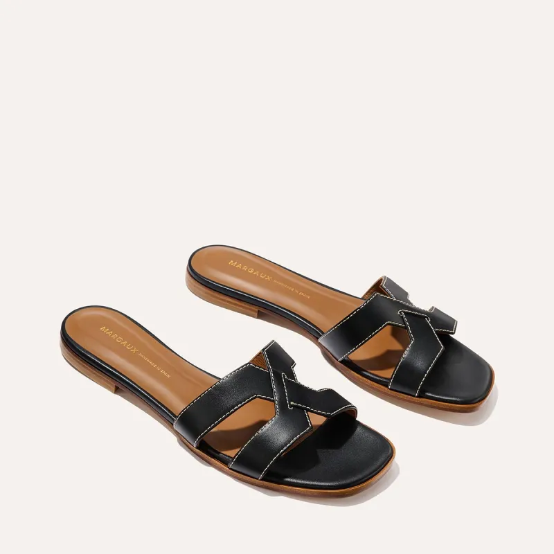 The MX Sandal - Black Calf made by Margaux