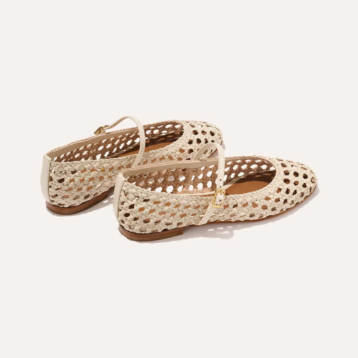 The Demi Jane - Ecru Woven Leather sold by Margaux product image thumbnail 5