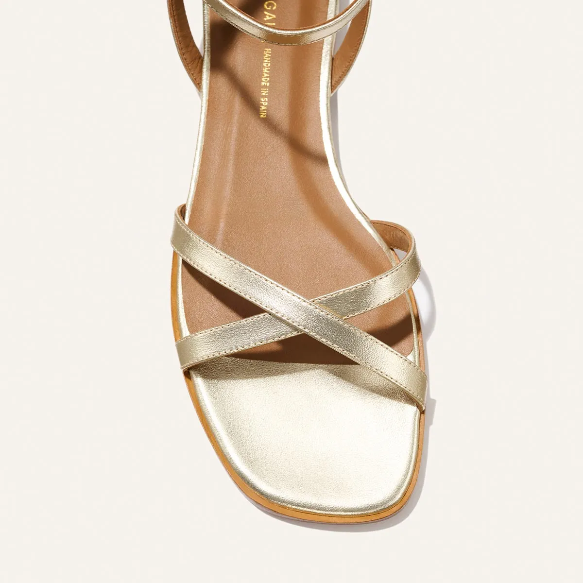 The Flat Sandal - Champagne Nappa sold by Margaux product image thumbnail 2