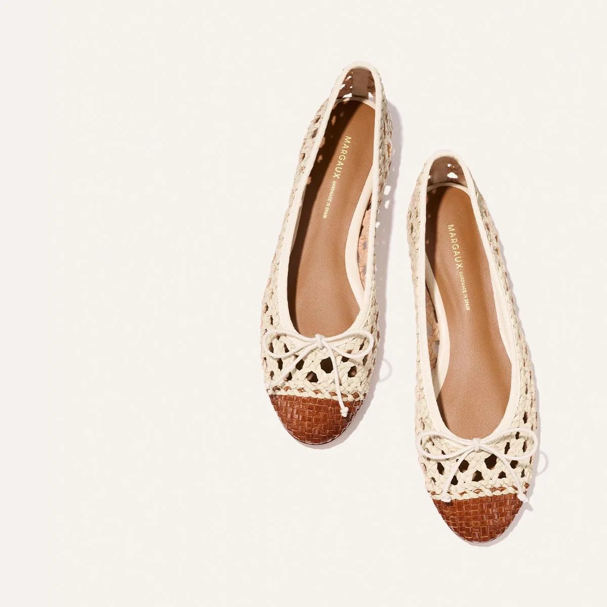 The Demi - Ecru and Saddle Woven Leather sold by Margaux product image thumbnail 2