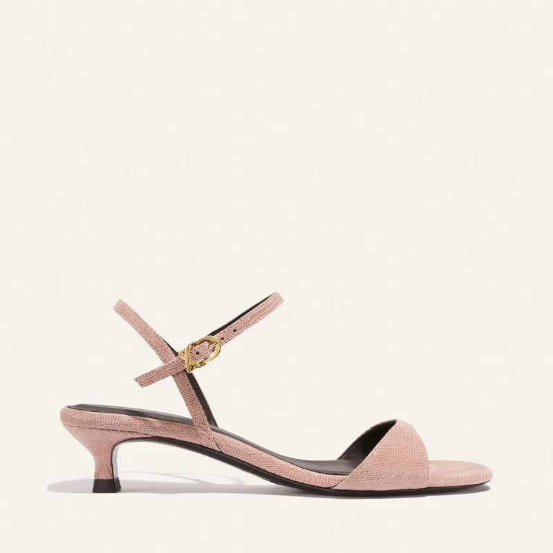 The Lotto 35 - Rose Lizard Embossed Suede made by Margaux