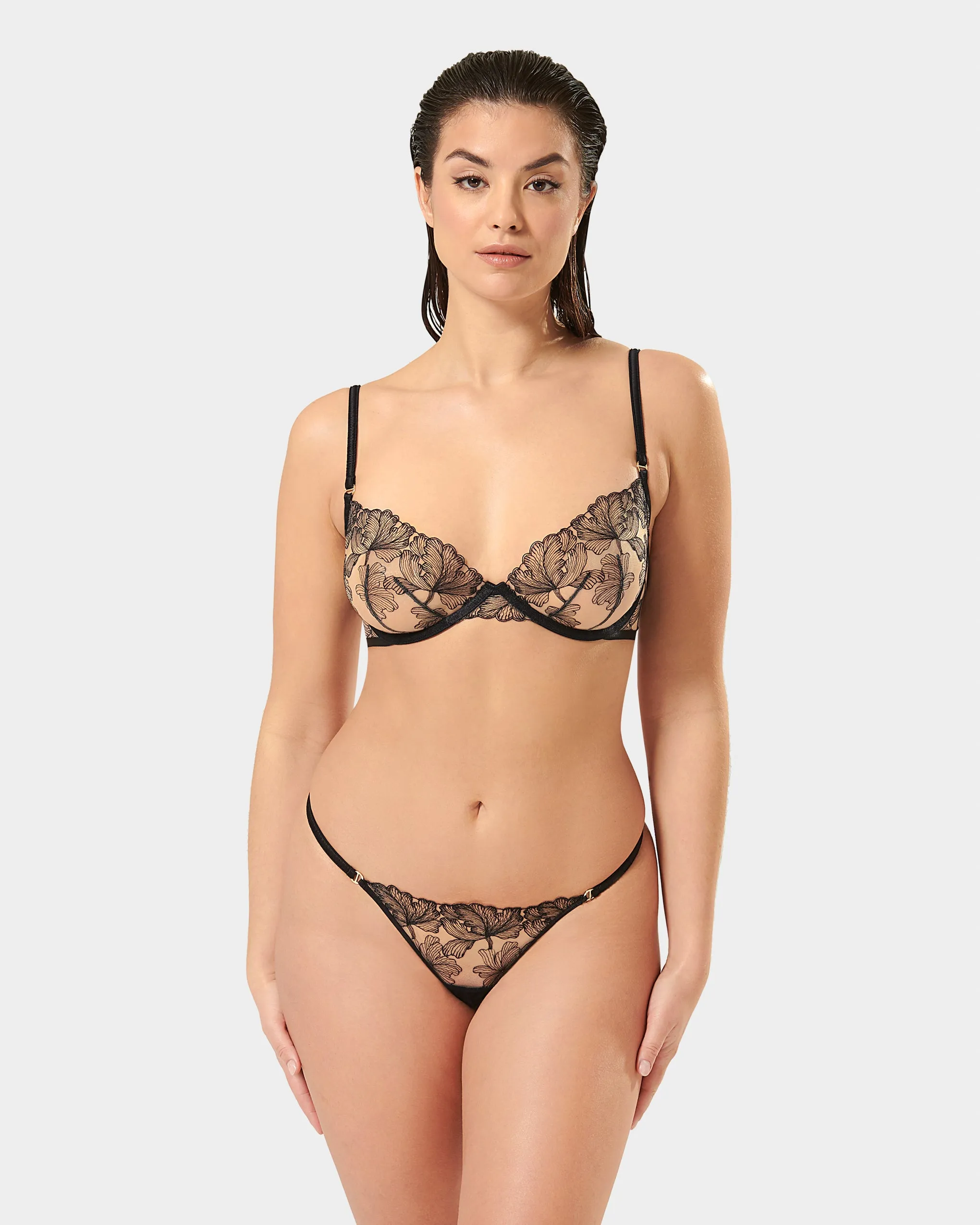Alula Embroidered Sheer Bra Black sold by Bluebella product image thumbnail 2