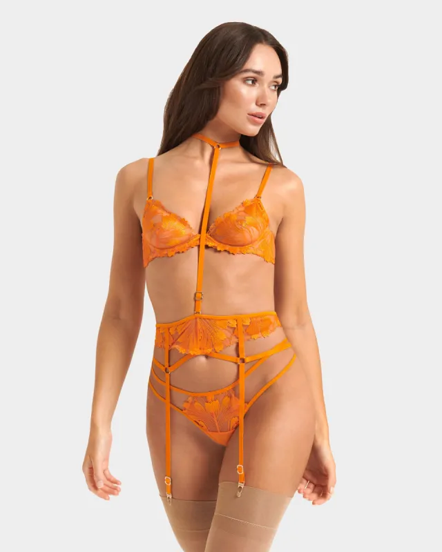 Colette Suspender Harness Orange Peel sold by Bluebella