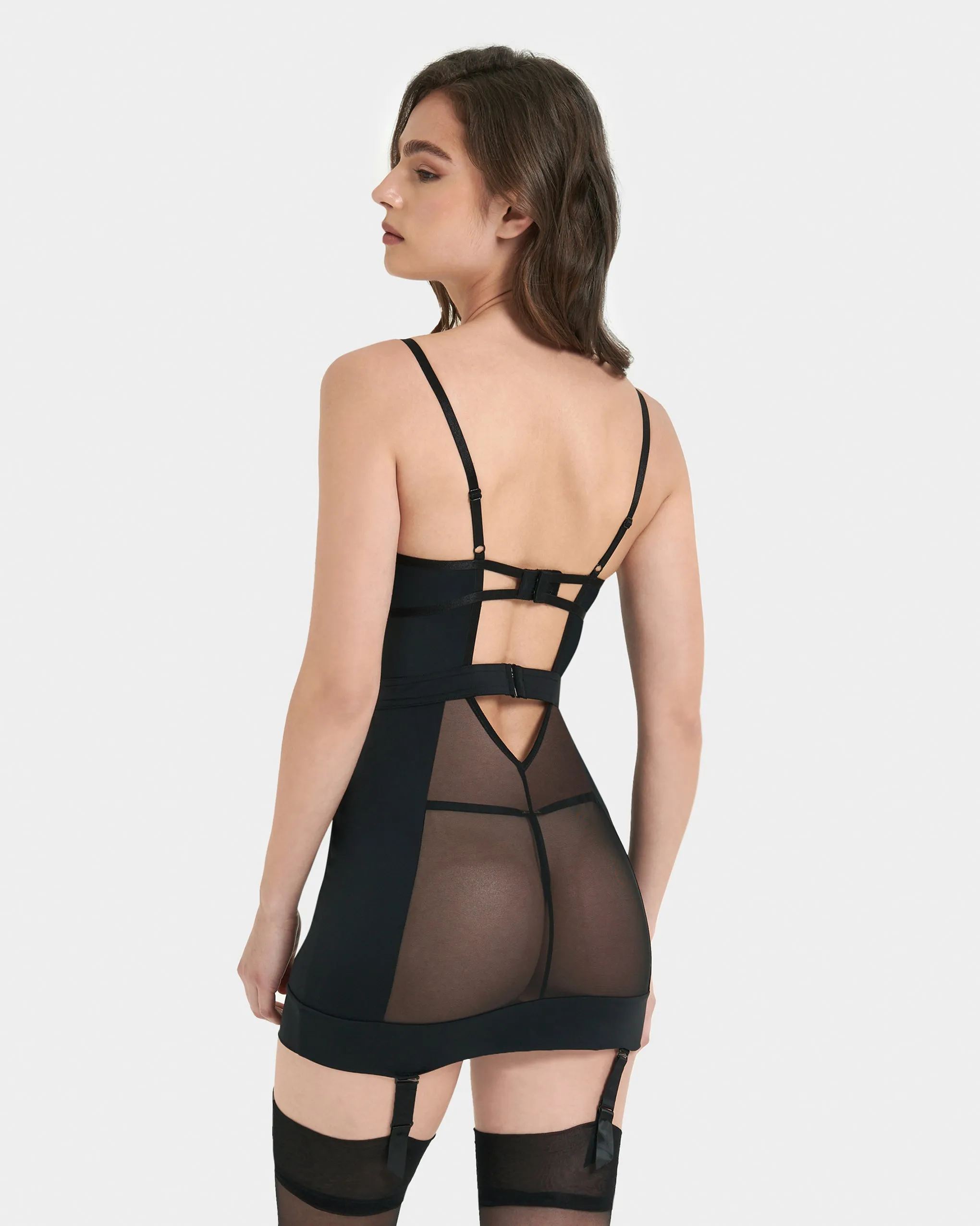 Alanna Wired Longline Basque Black sold by Bluebella product image thumbnail 3