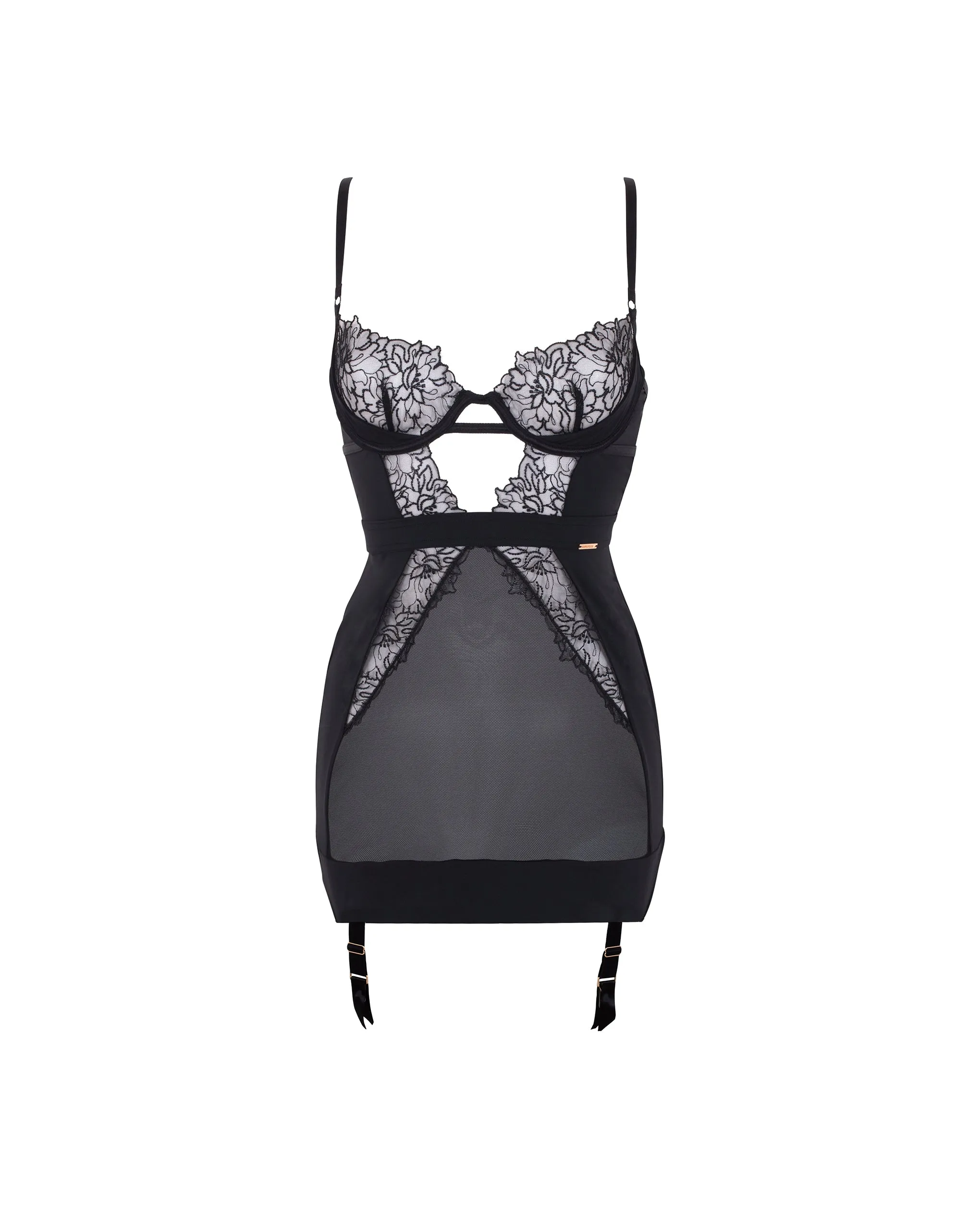 Alanna Wired Longline Basque Black sold by Bluebella product image thumbnail 5